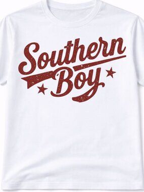 Southern Boy Western Graphic T Shirt Trendy Boutique Style Tee Mens Gifts White